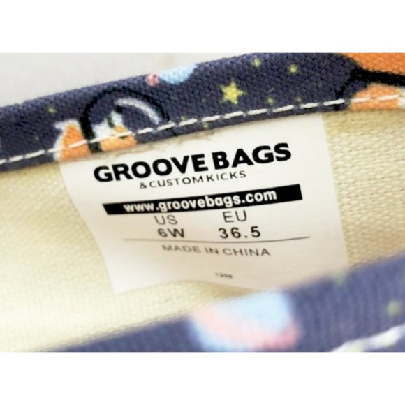 Groove Bags Space Corgi Slip-Ons Ballet Flats Loafers Dog Dogs Puppy Pups Tom's - Picture 14 of 15